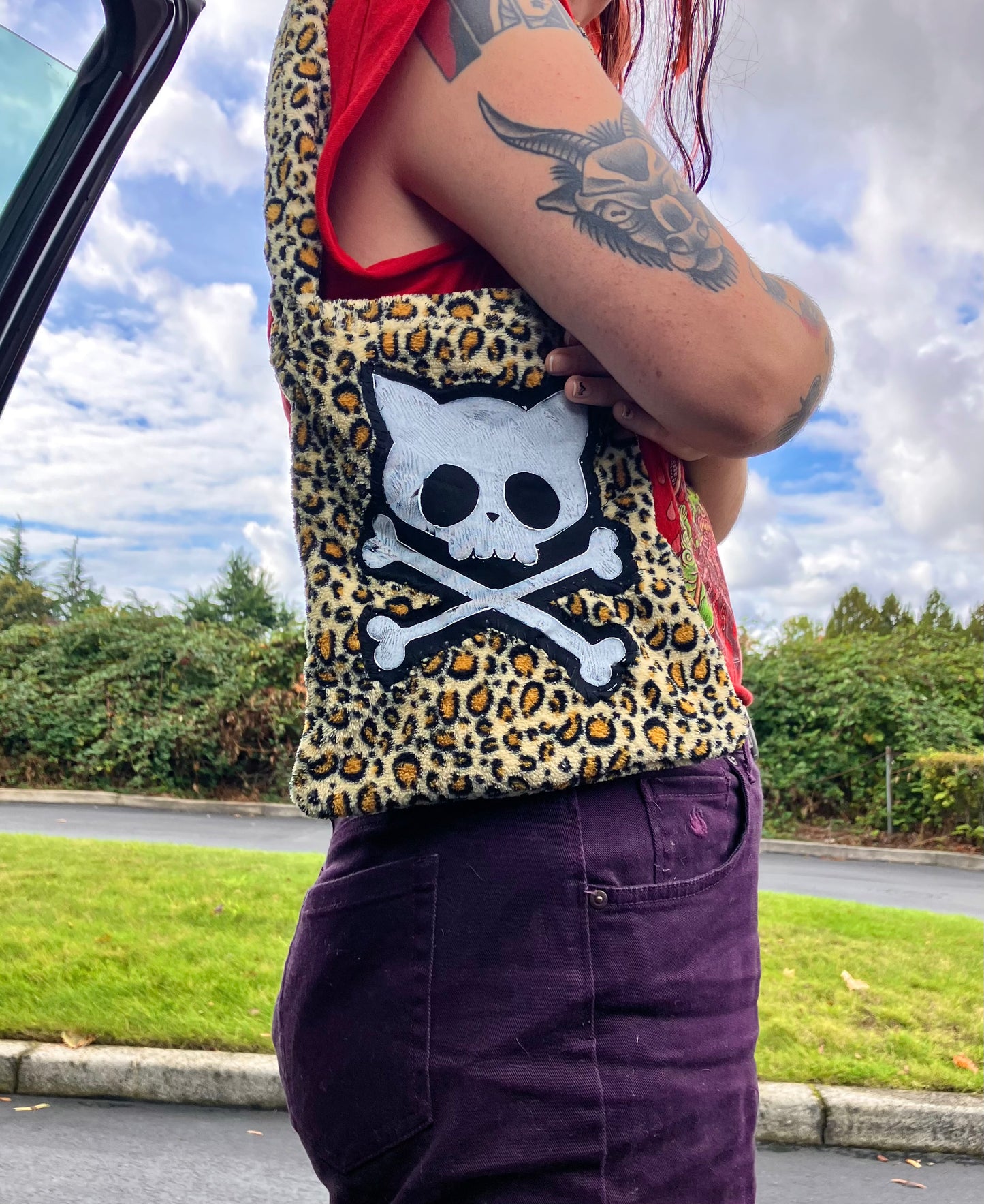 Kitty skull purse