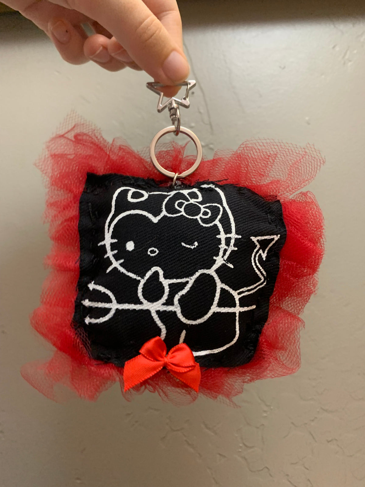 Plush patch keychain