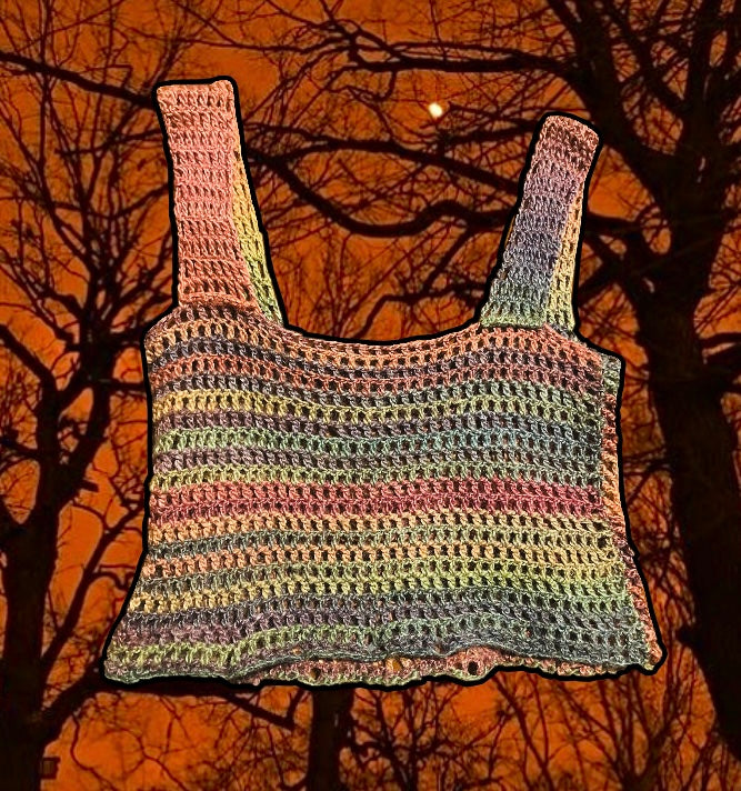 Fishnet crochet tank