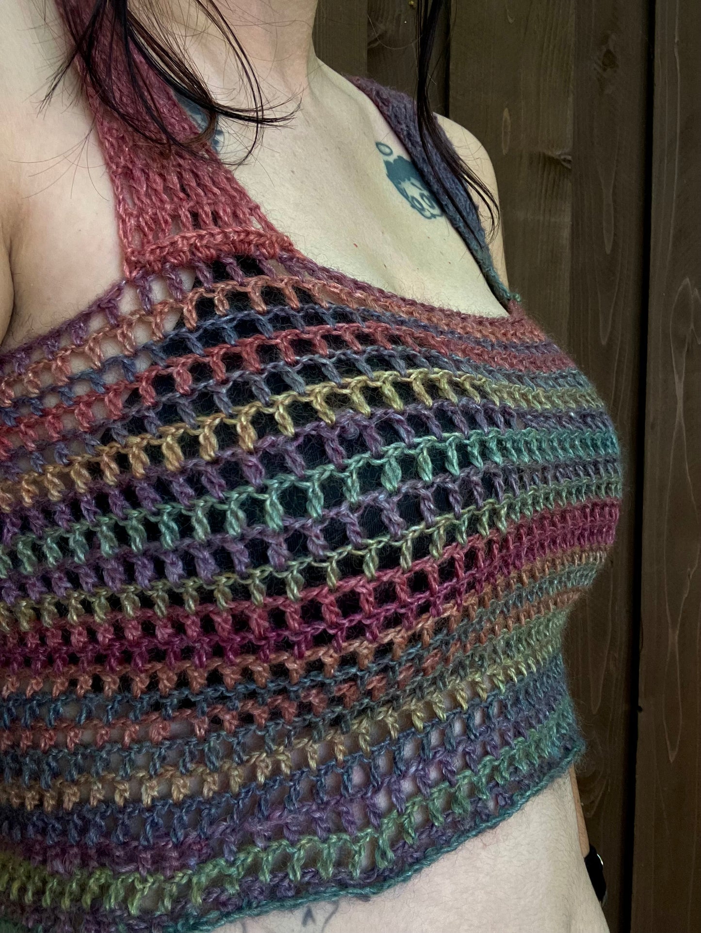 Fishnet crochet tank