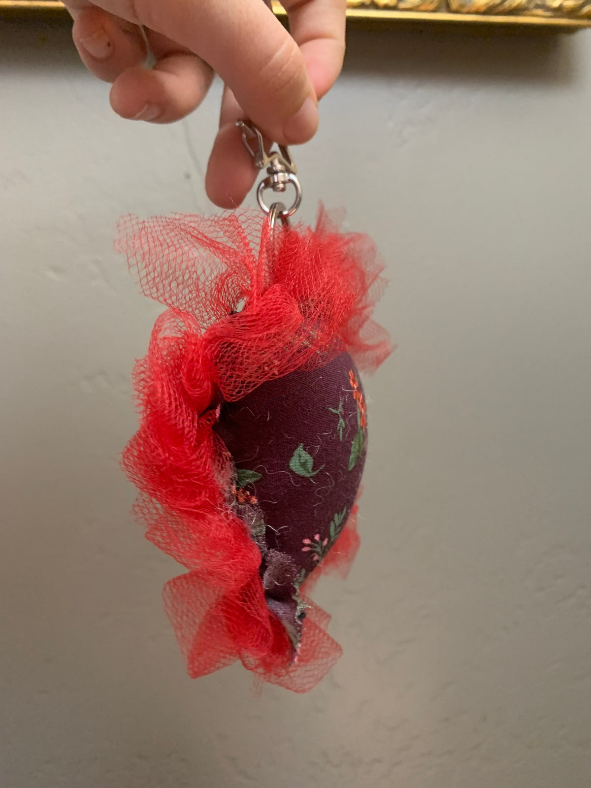 Plush patch keychain