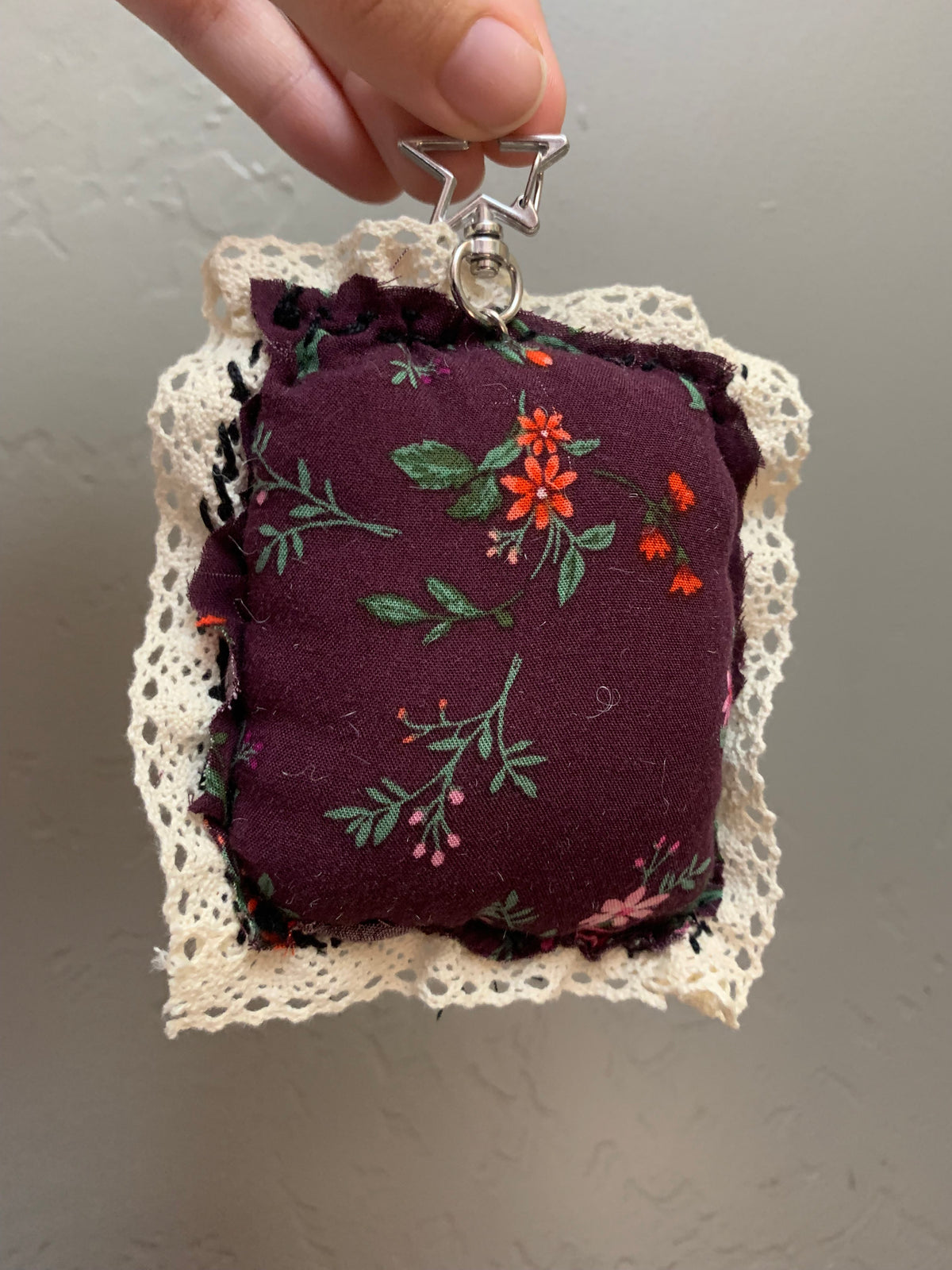 Plush patch keychain