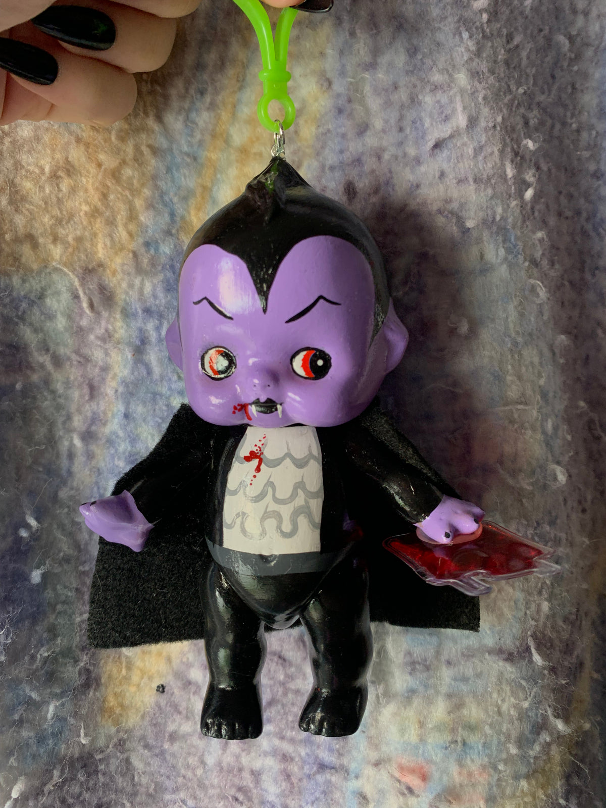 Vampire kewpie keychain