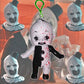 Art the clown kewpie keychain