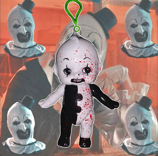 Art the clown kewpie keychain