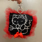 Plush patch keychain