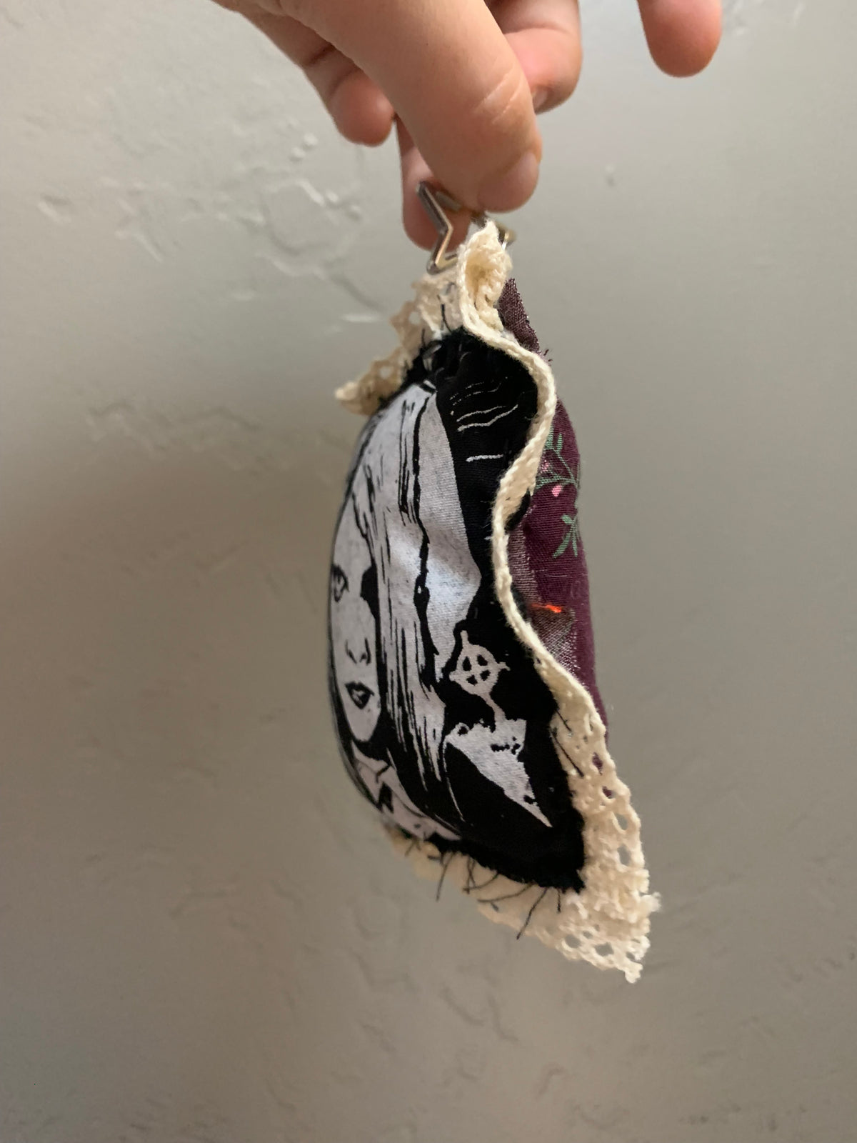 Plush patch keychain