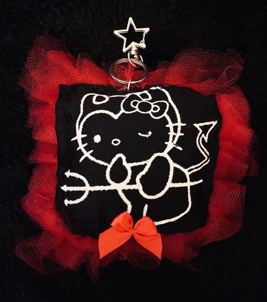 Plush patch keychain