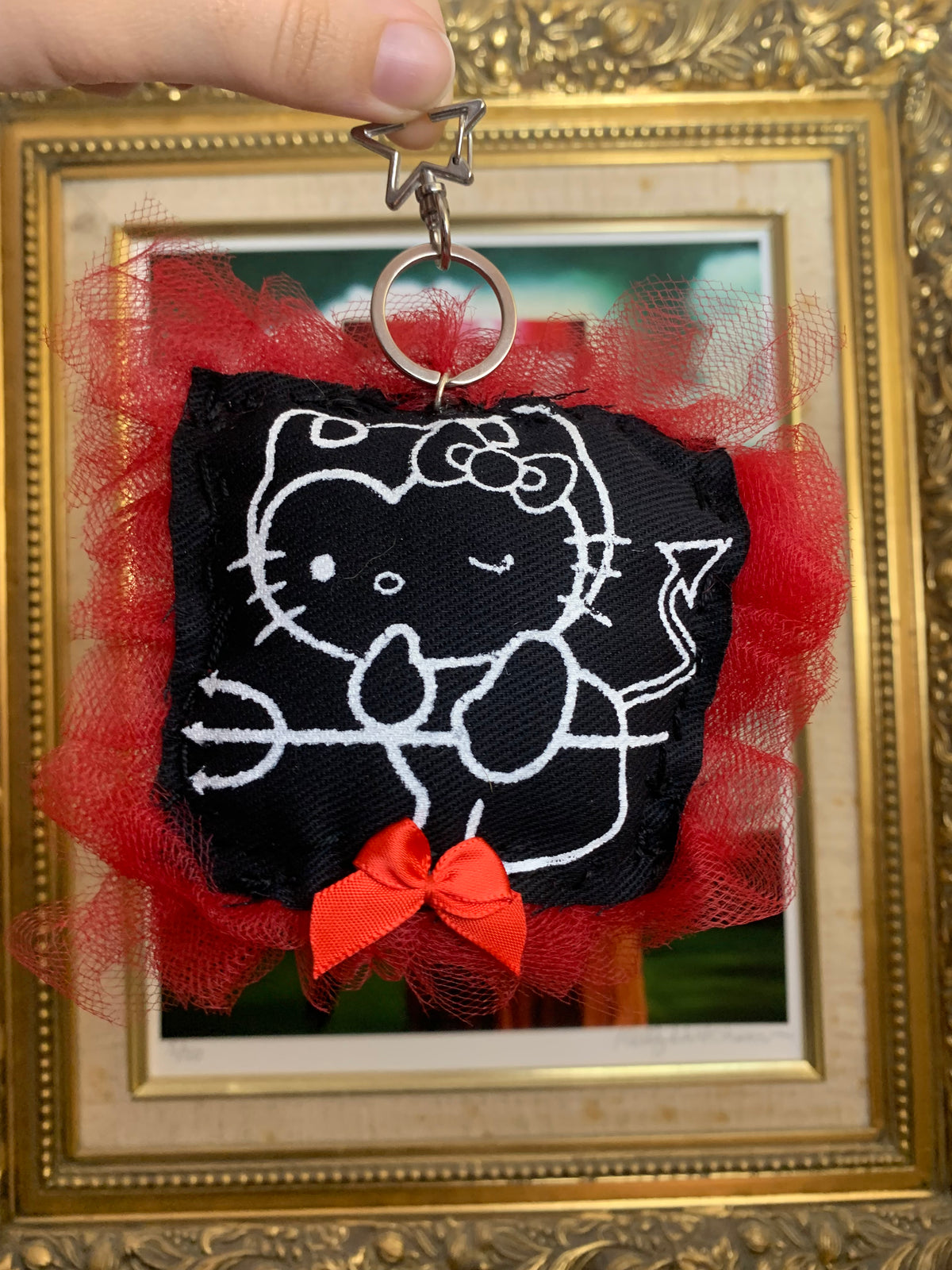 Plush patch keychain