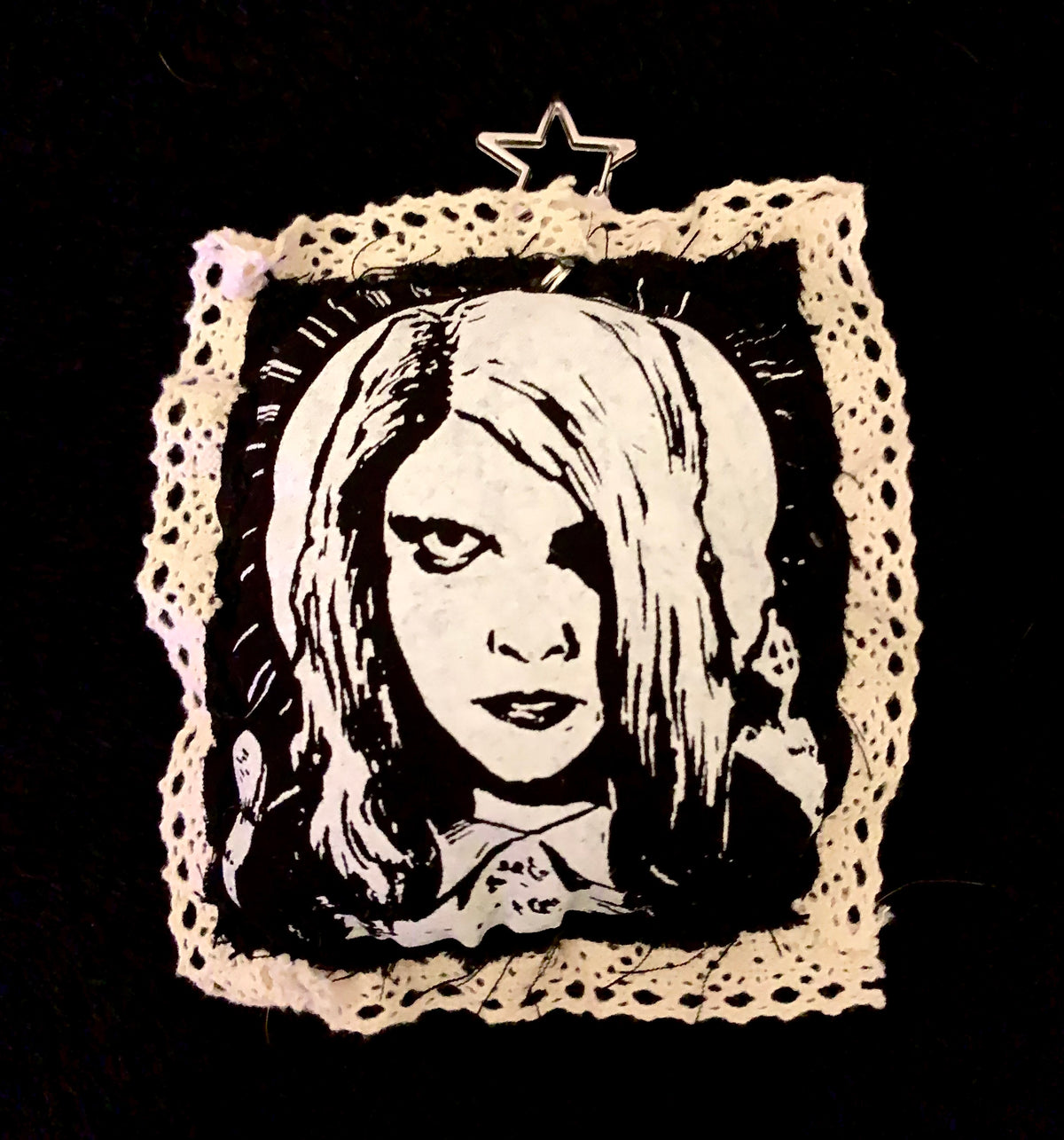 Plush patch keychain