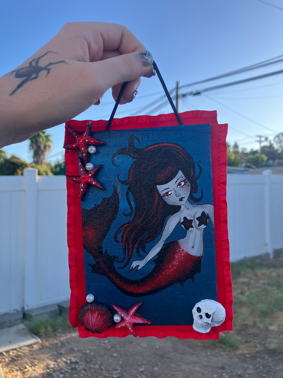 Red❤️mermaid painting