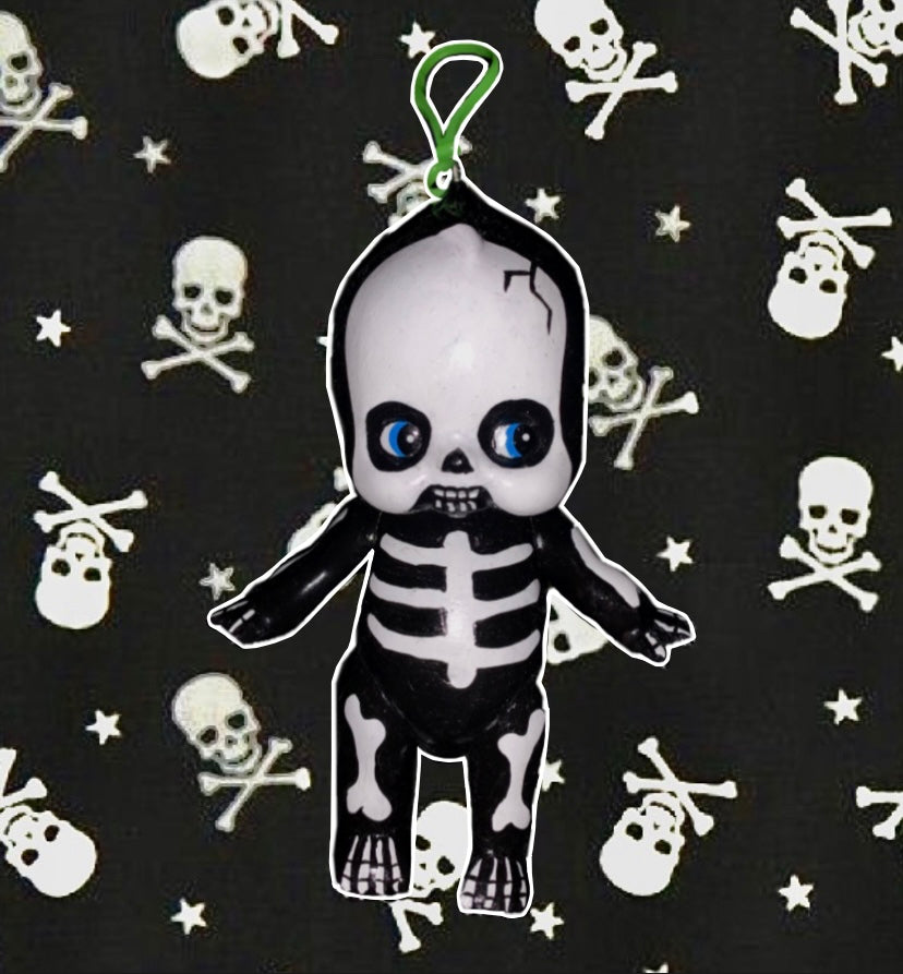 Skeleton kewpie keychain