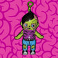 Y2K zombie kewpie keychain