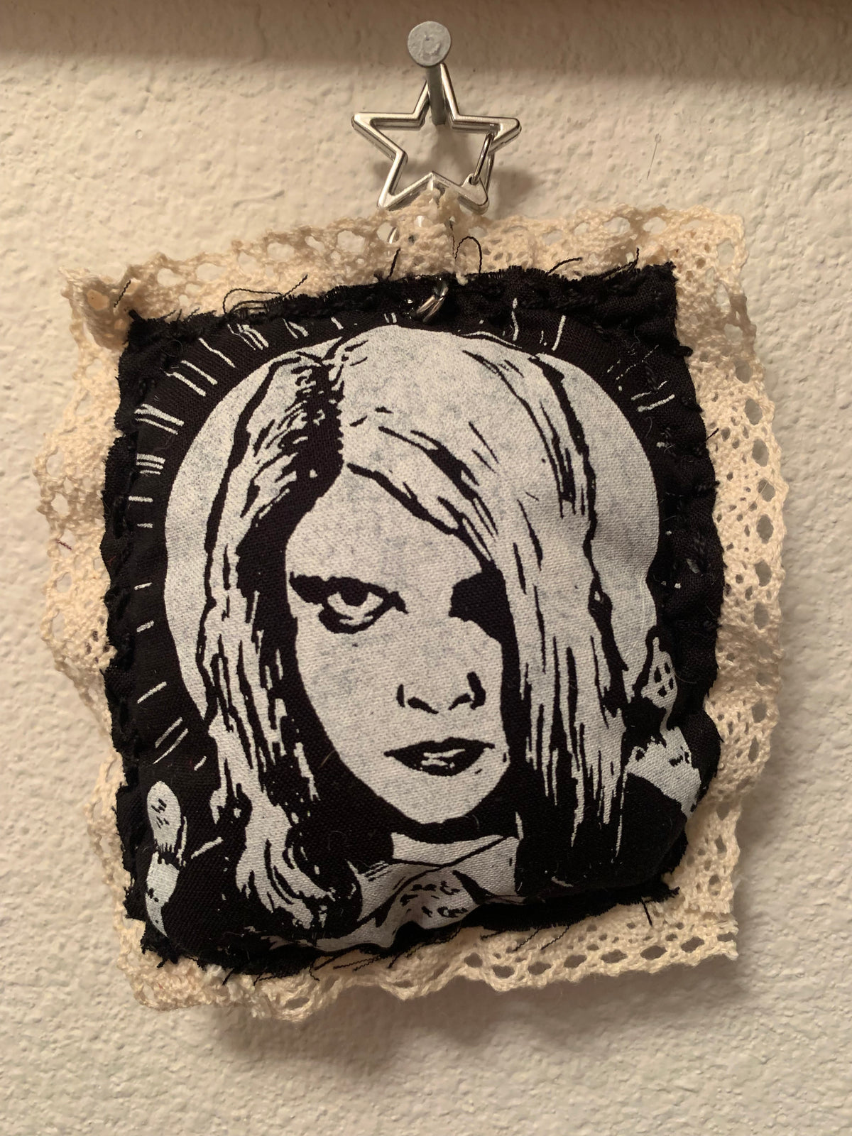 Plush patch keychain