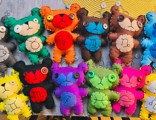 Zodiac bear keychains✨