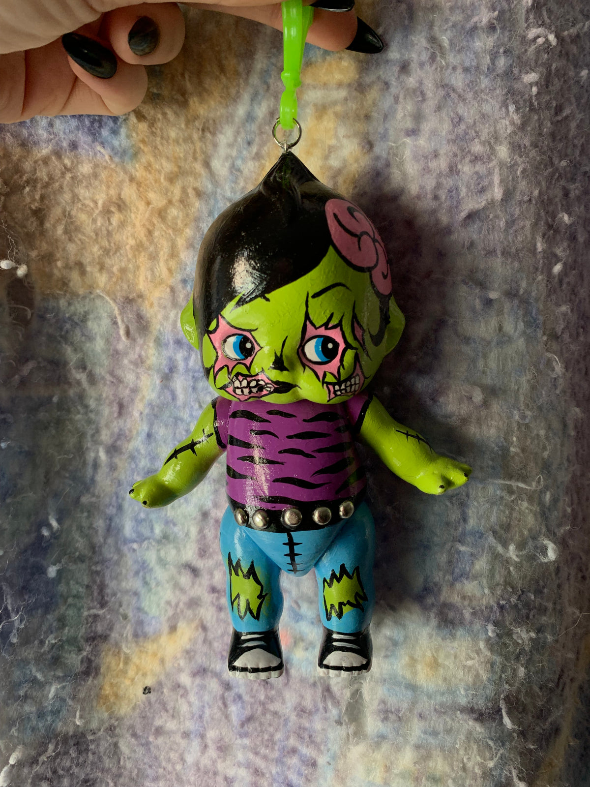 Y2K zombie kewpie keychain