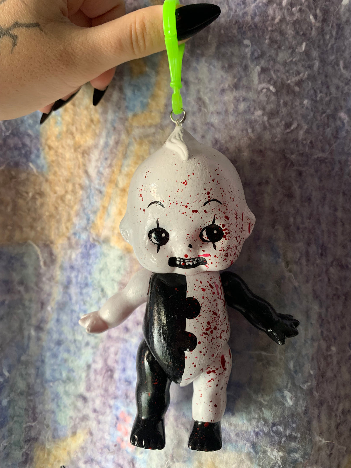 Art the clown kewpie keychain