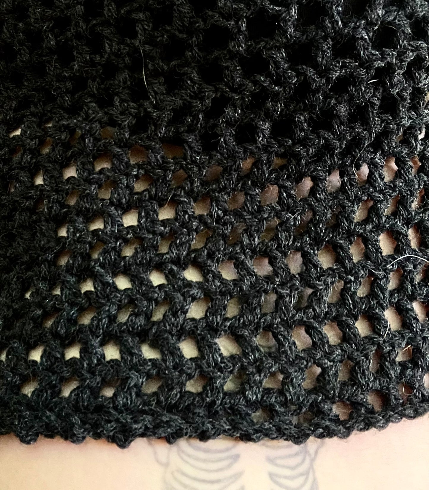 Fishnet crotchet tank