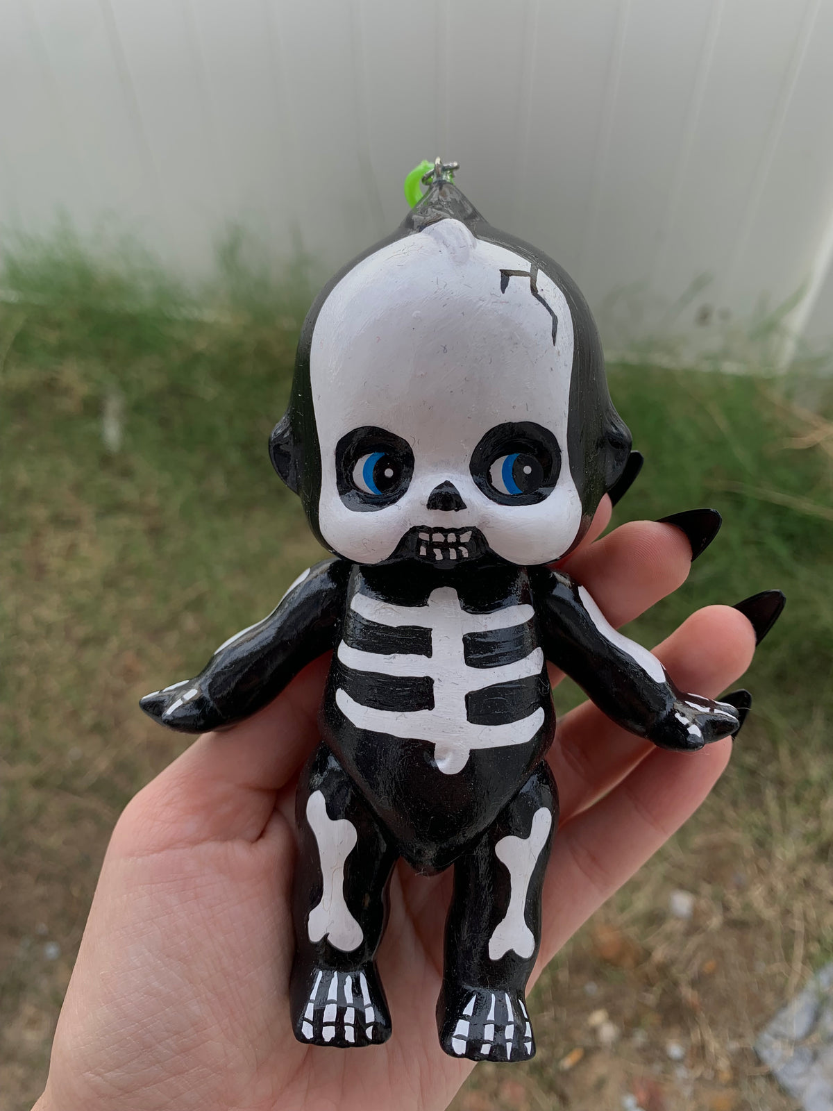 Skeleton kewpie keychain