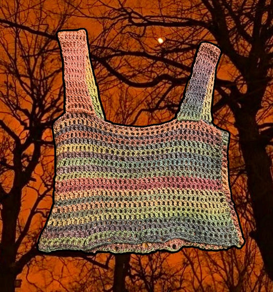 Fishnet crochet tank