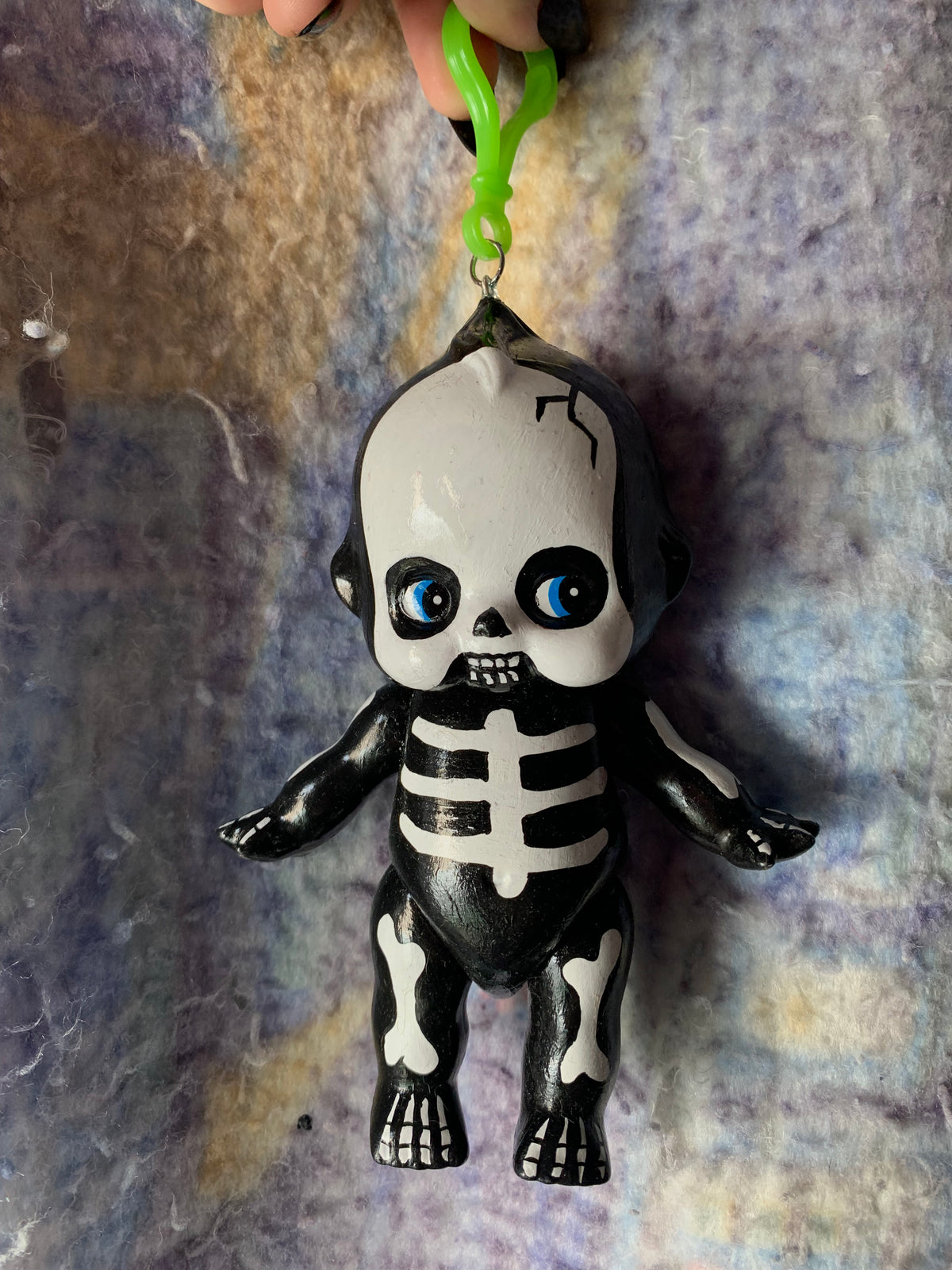Skeleton kewpie keychain