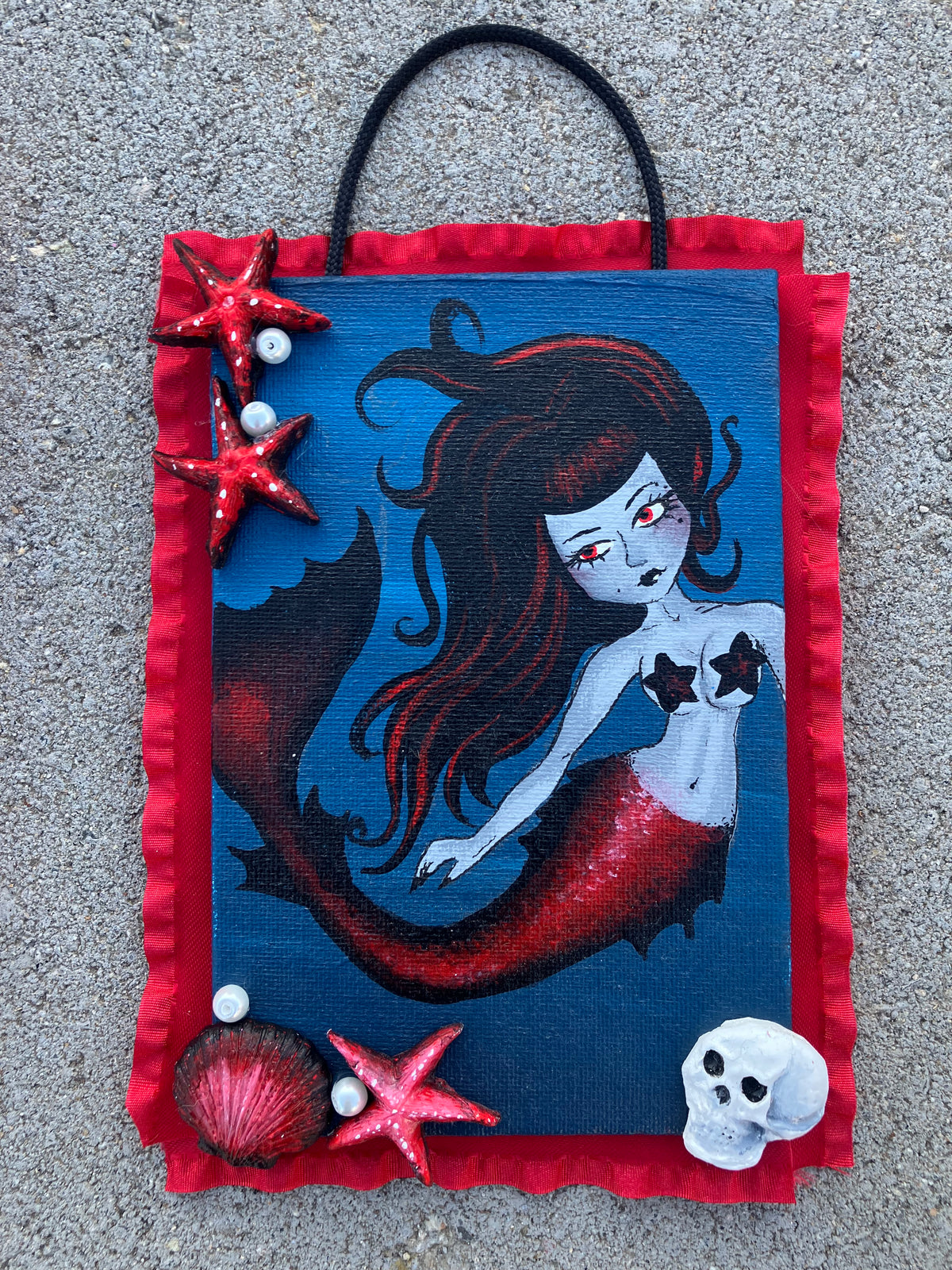 Red❤️mermaid painting