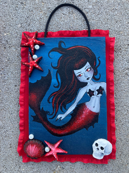 Red❤️mermaid painting